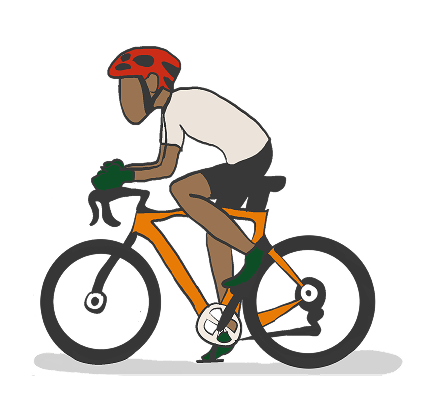 Man cycling illustration