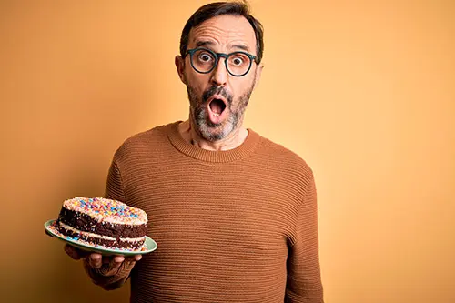 Man surprised that cake raises blood sugar