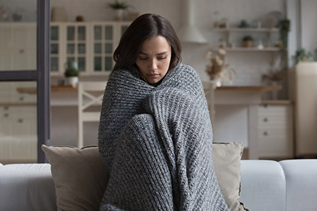 Woman feeling cold