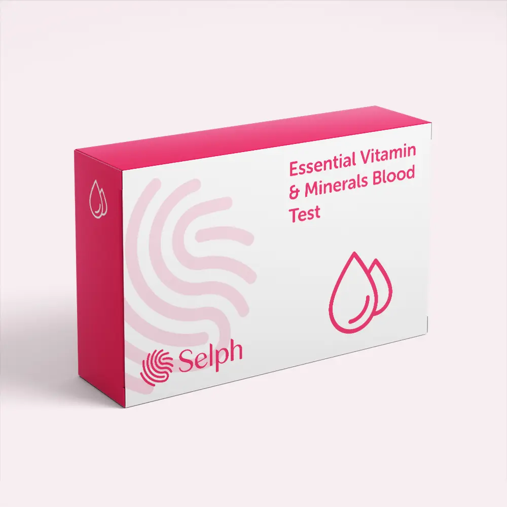Essential Vitamin and Minerals Blood Test Box